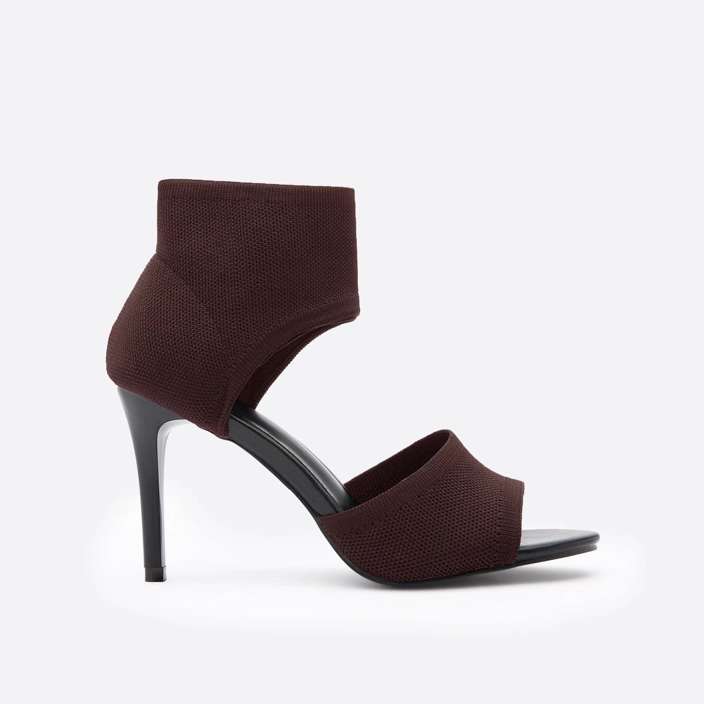 heels 2023 new European and American fashion women's shoes comfortable super high-heeled thin black flying woven stiletto fish mouth sandals