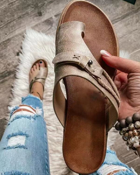 Large size women's shoes cross-border women's slippers summer sandals new flat thong women's shoes beach women's outer wear flip flops